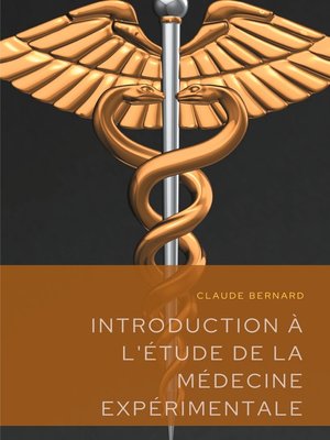 cover image of Introduction à l'étude de la médecine expérimentale
